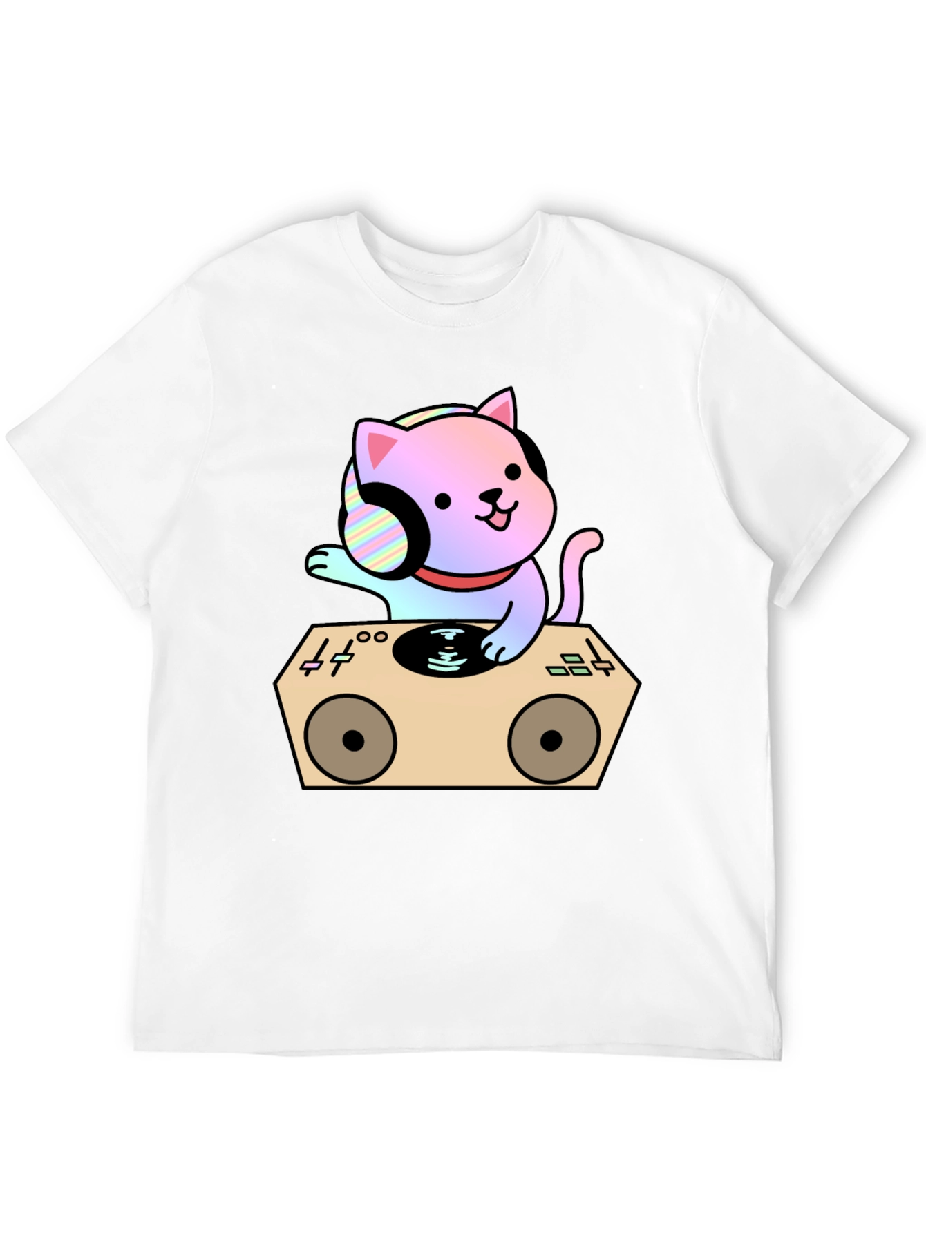 DJ Cat Graphic T-Shirt - Cool Music Lover Tee