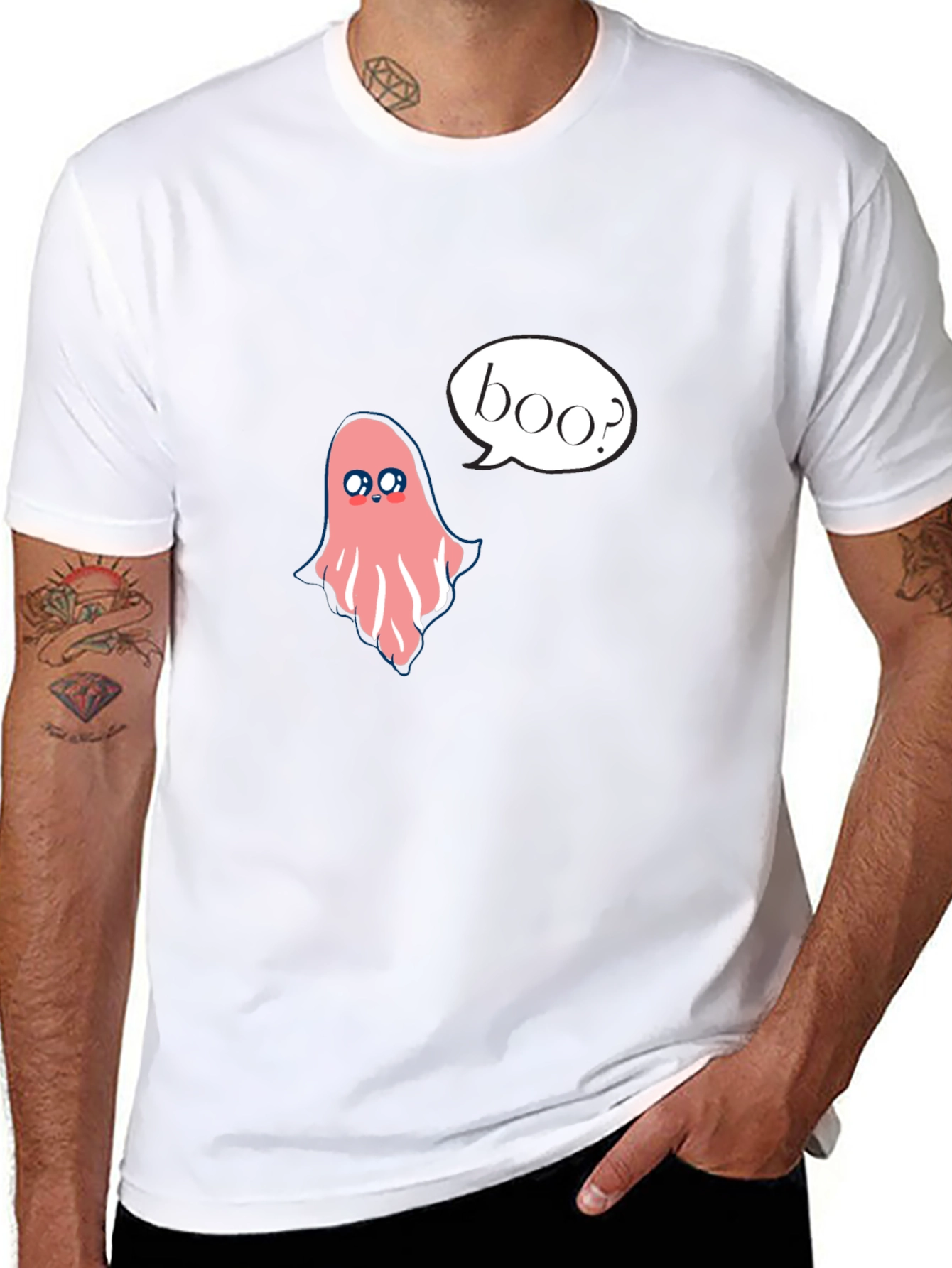 Boo Ghost T-Shirt - Cute Halloween Tee