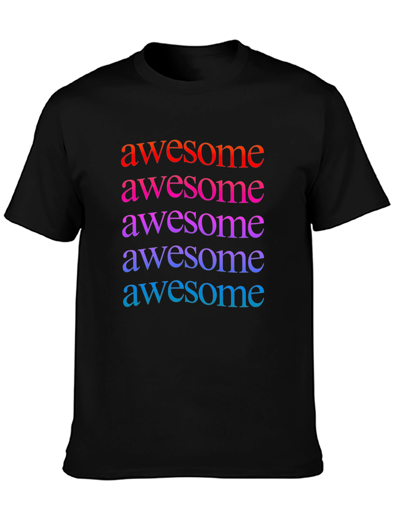 Awesome Graphic Print Mens Black T-Shirt