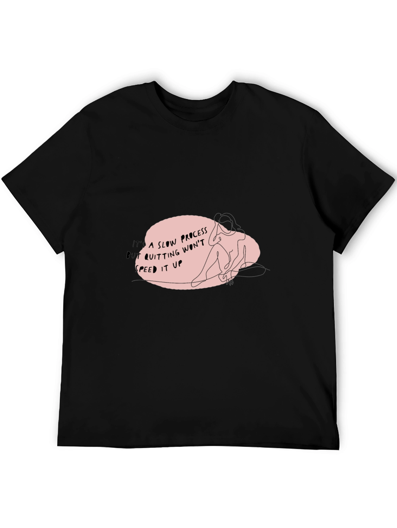 Motivational Graphic Print Crew Neck Tee
