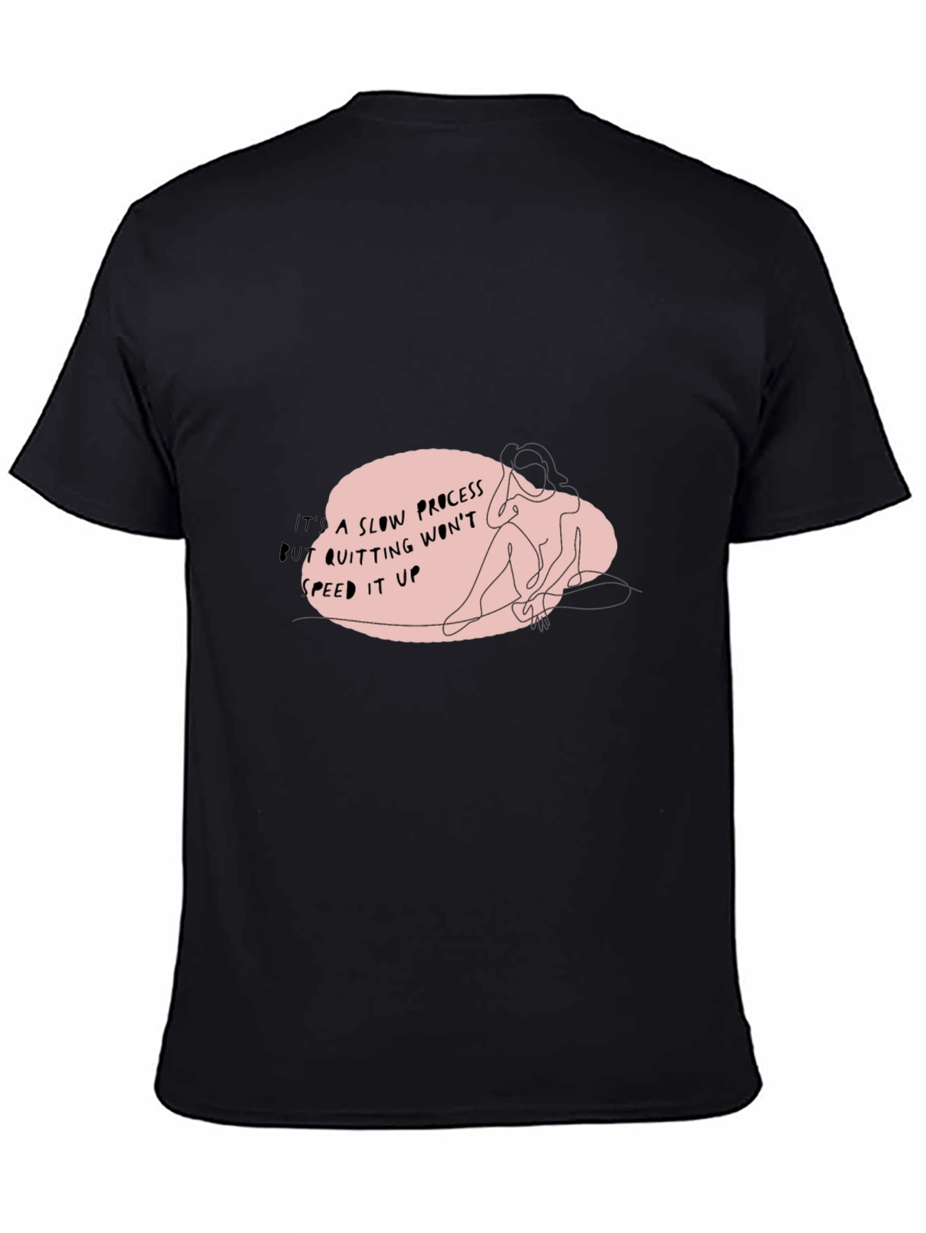 Motivational Graphic Print Crew Neck Tee