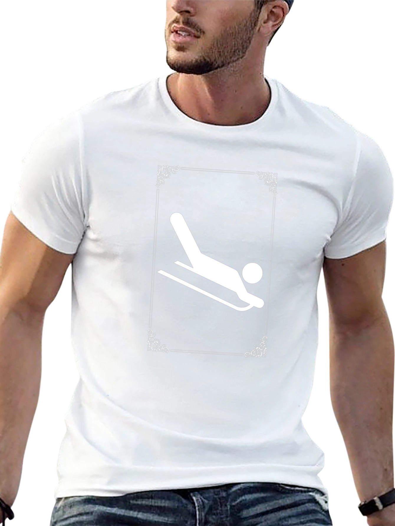 Sledding Graphic Tee - Stylish Winter Sport Shirt