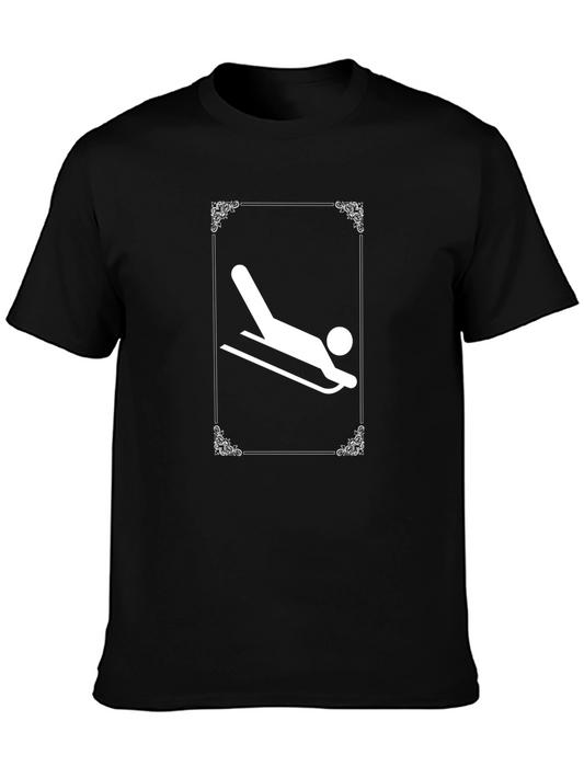 Sledding Graphic Tee - Stylish Winter Sport Shirt