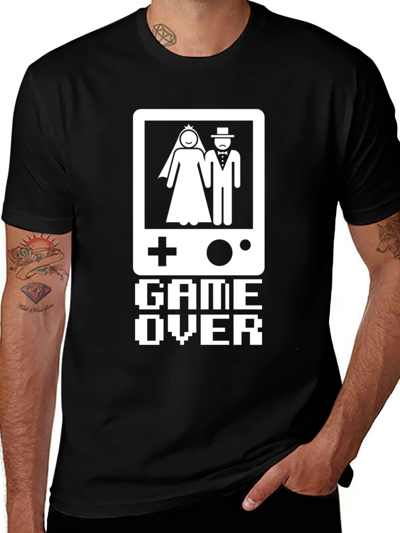 Game Over Wedding T-Shirt - Gamer Couple Tee