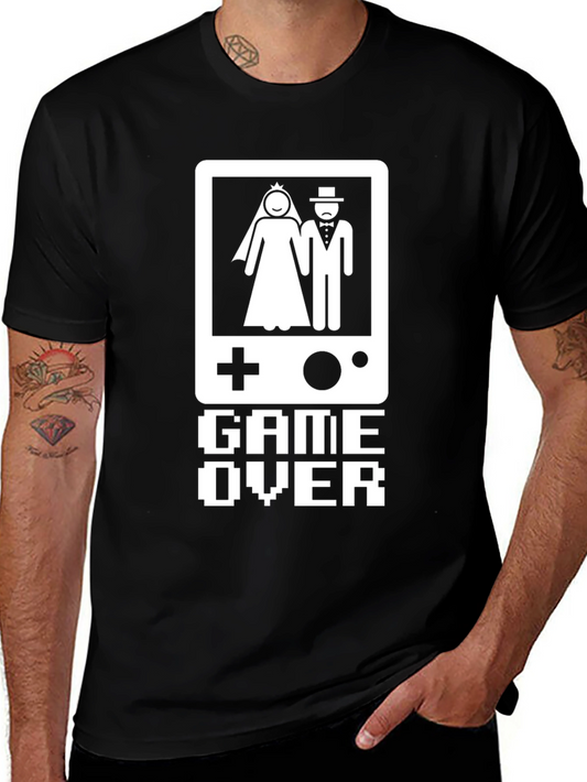Game Over Wedding T-Shirt - Gamer Couple Tee