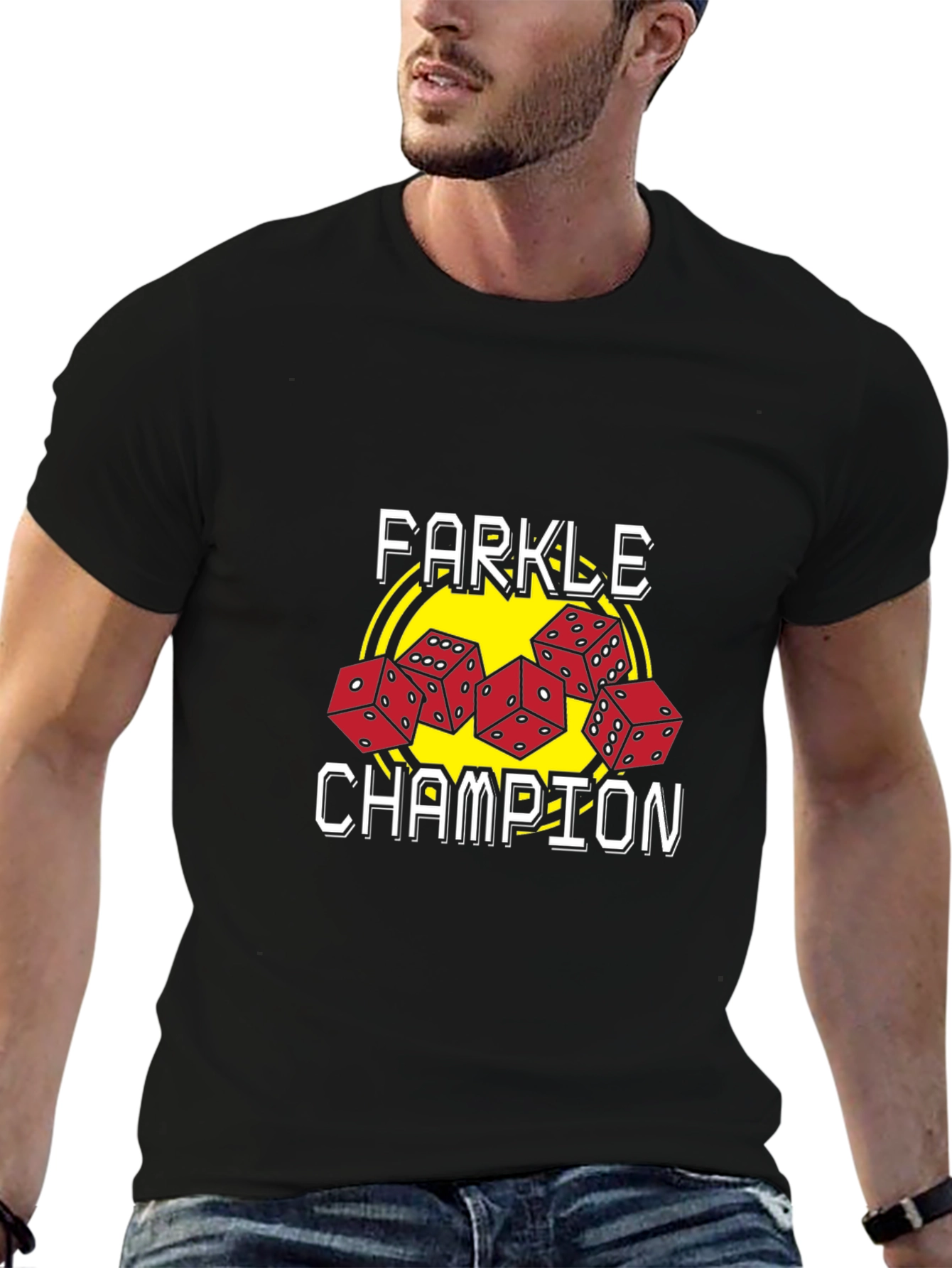 Farkle Champion Graphic Tee - Dice Game T-Shirt