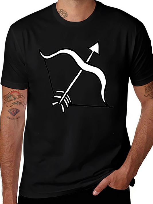 Archer Bow & Arrow Graphic Tee - Black Cotton T-Shirt