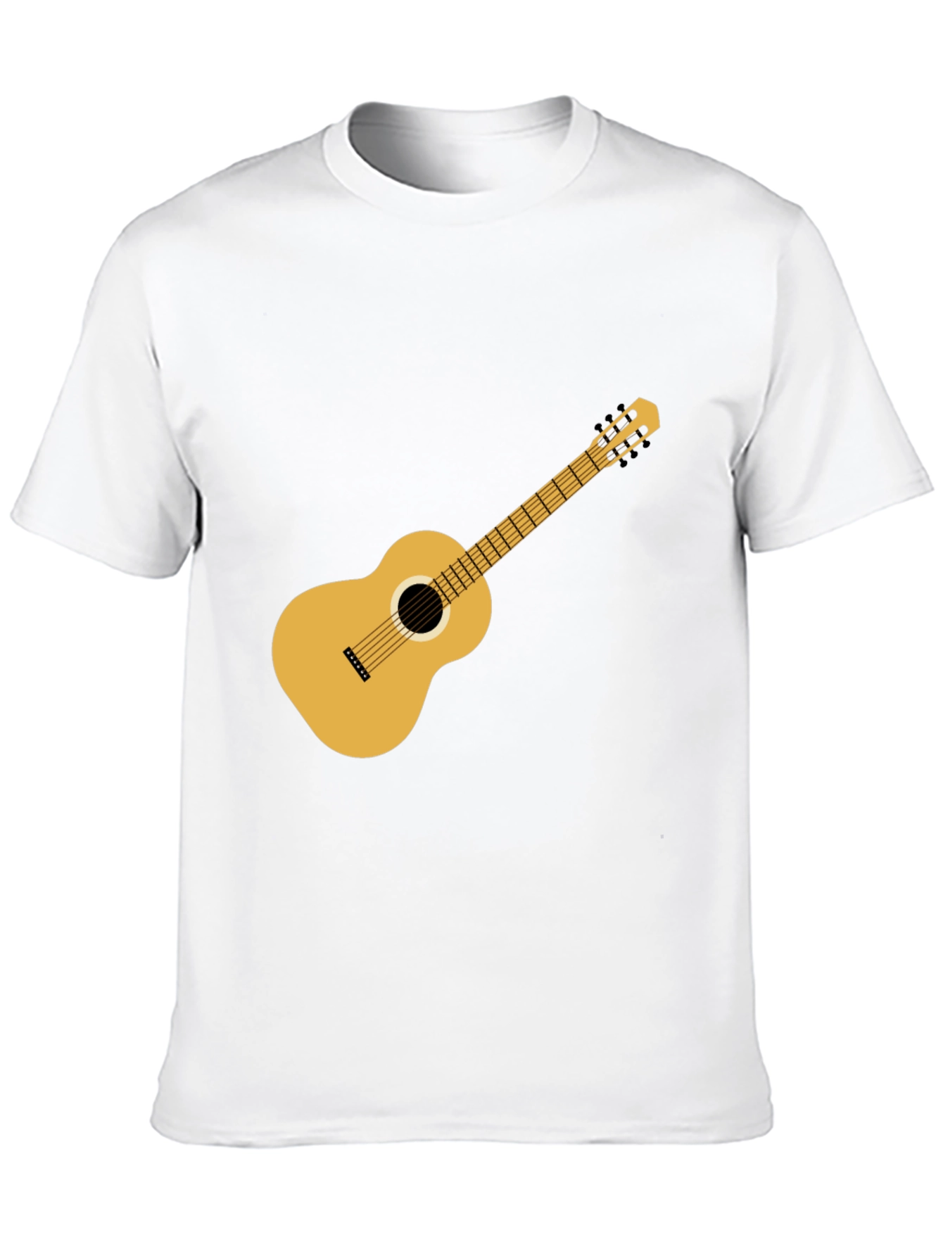 Black Guitar T-Shirt: Classic Music Style