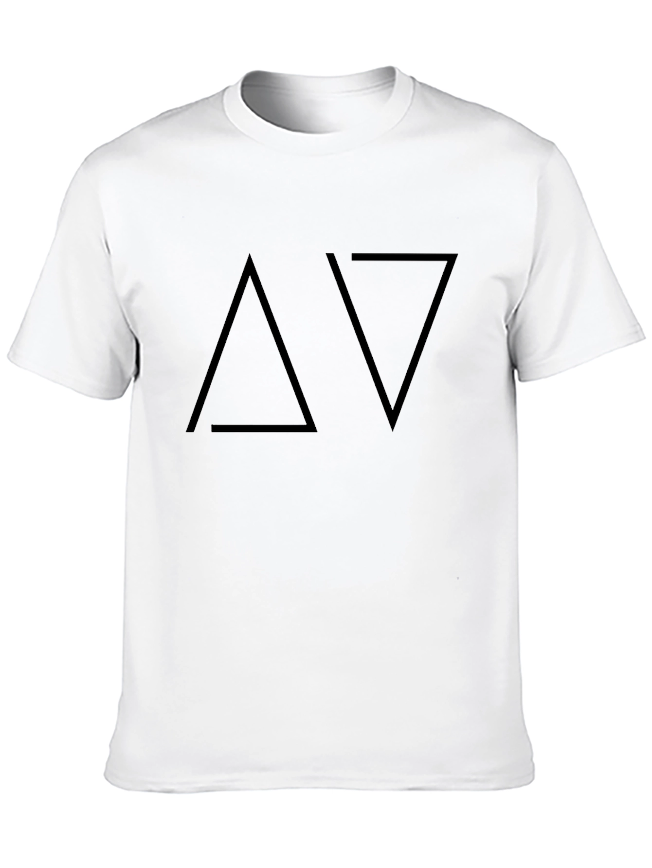 Minimalist Black T-Shirt with Triangle Design