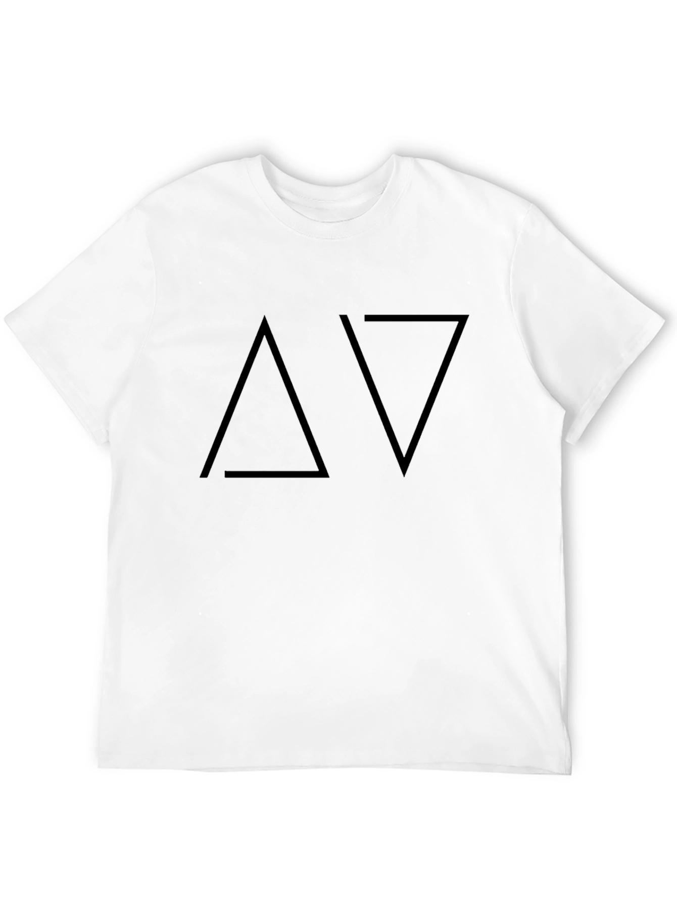 Minimalist Black T-Shirt with Triangle Design