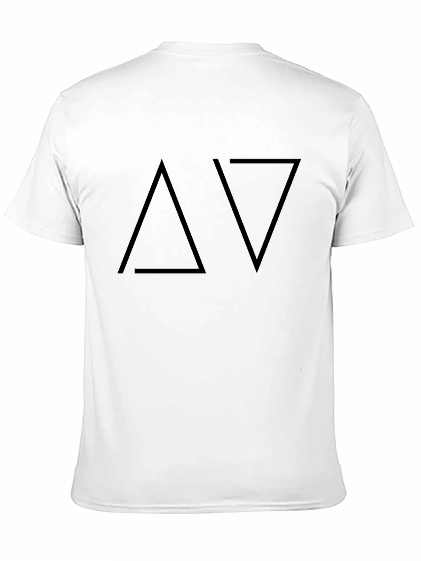 Minimalist Black T-Shirt with Triangle Design