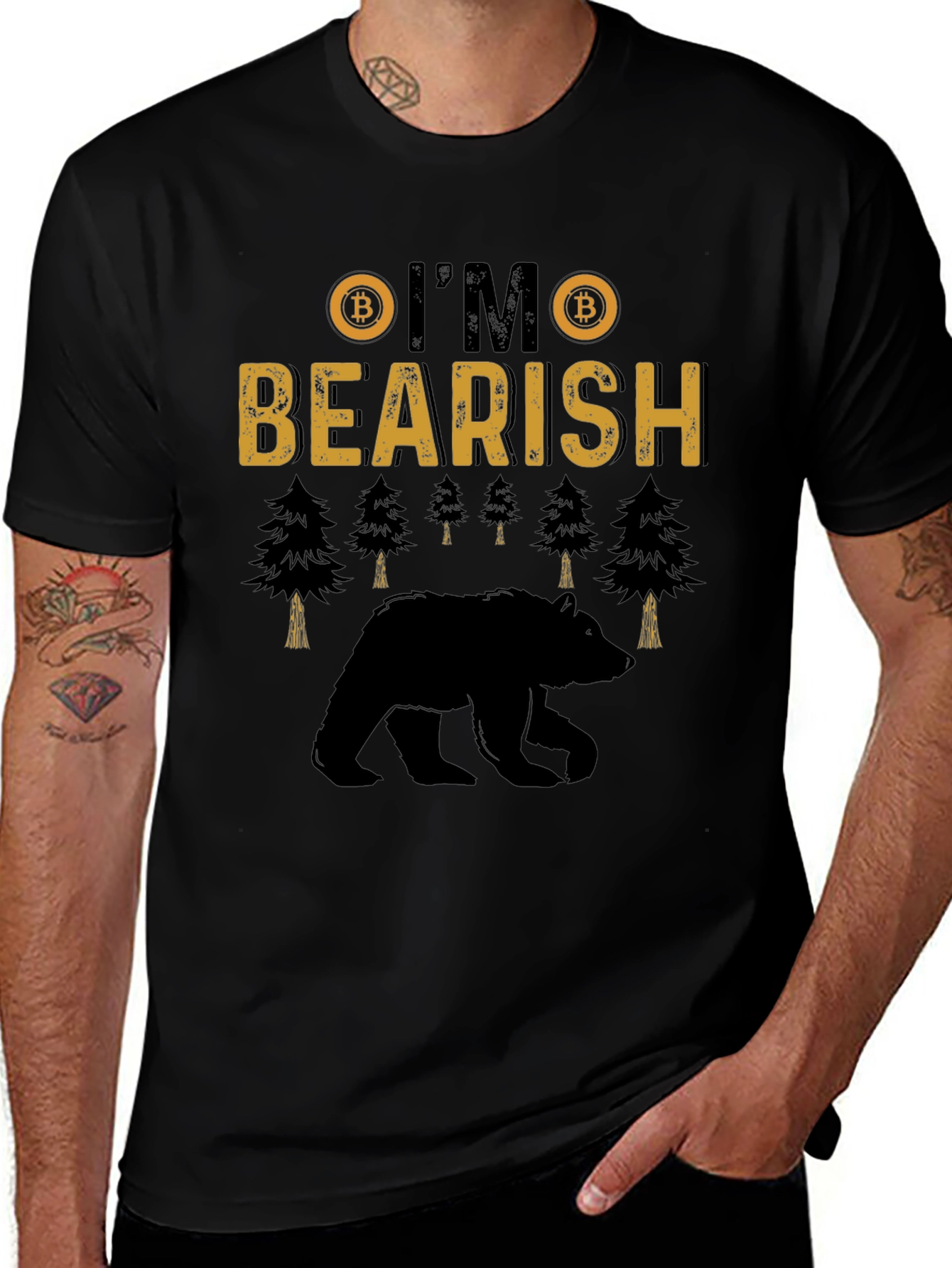 Bearish Bitcoin Graphic T-Shirt