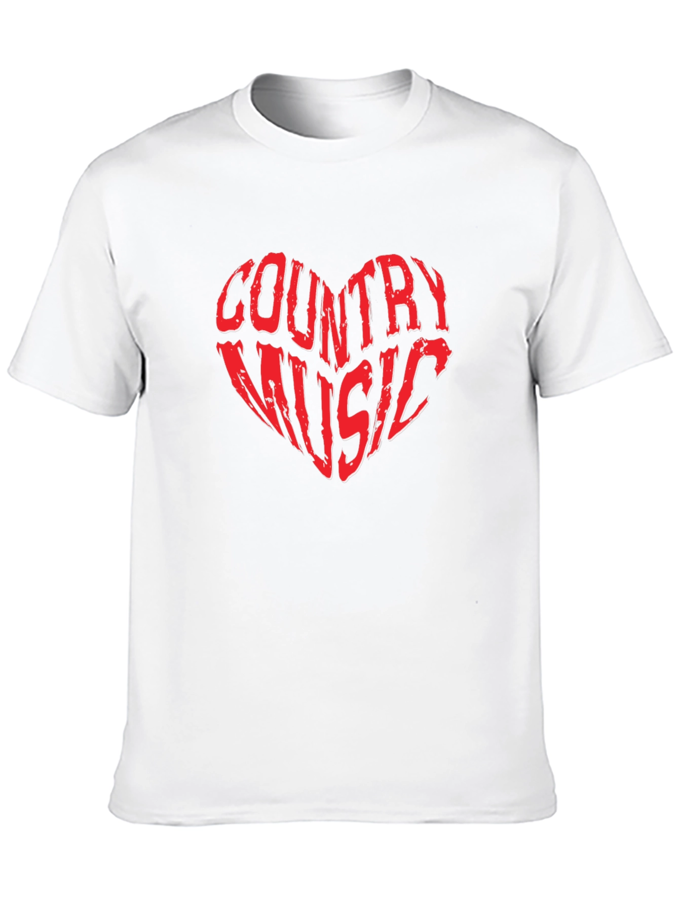 Country Music Heart Graphic Tee - Black