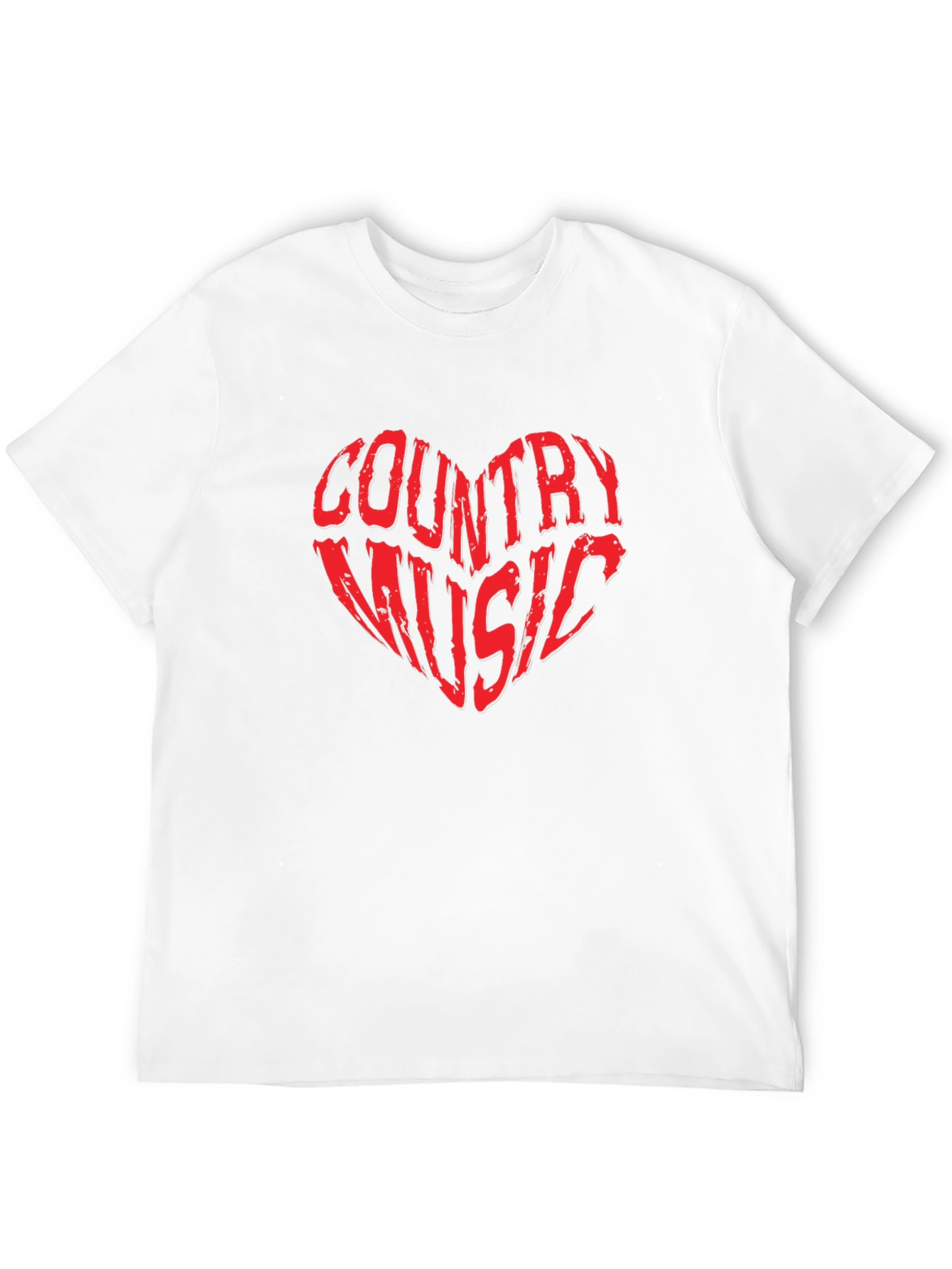 Country Music Heart Graphic Tee - Black
