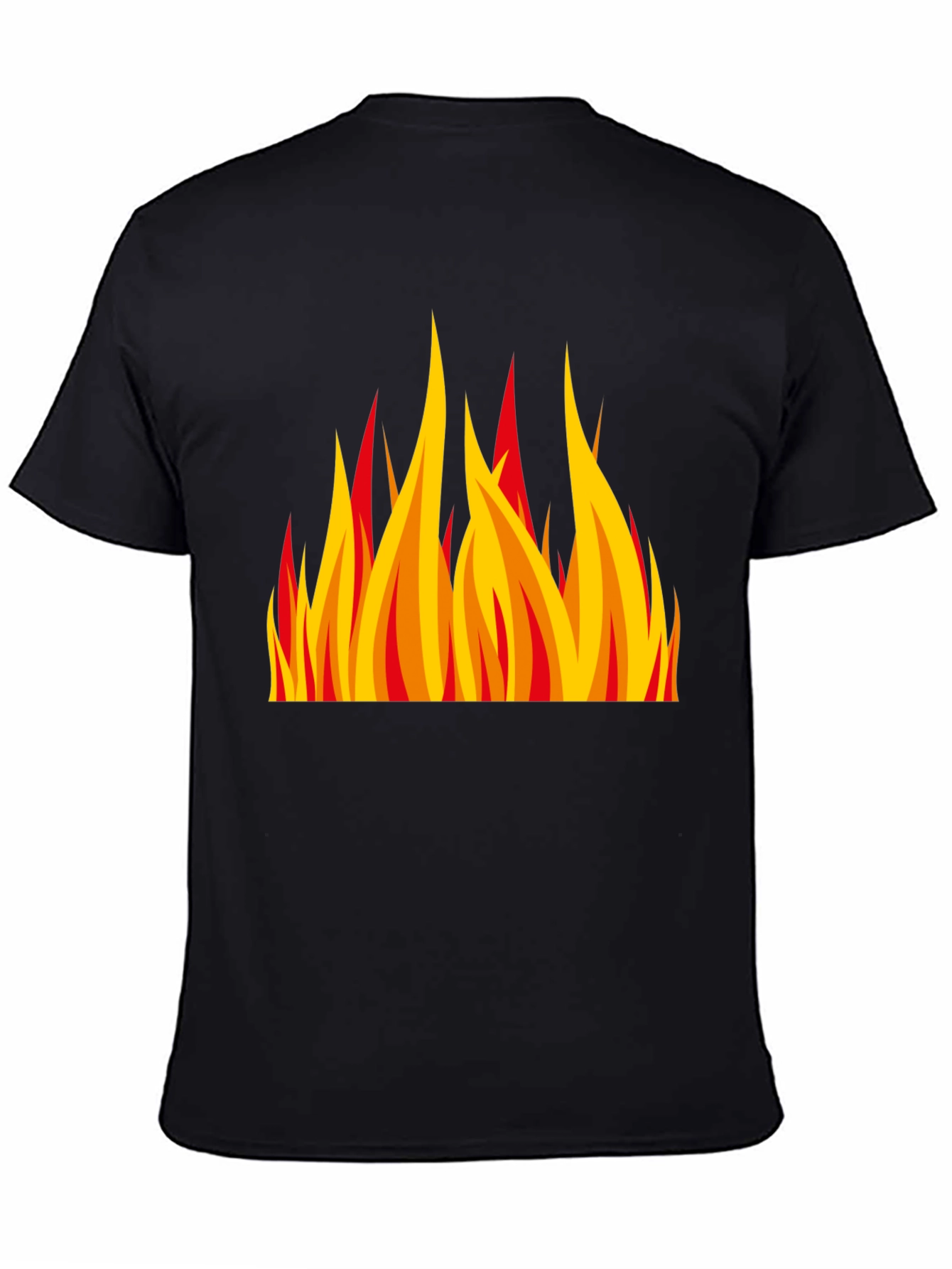 Fiery Flame Graphic Black T-Shirt
