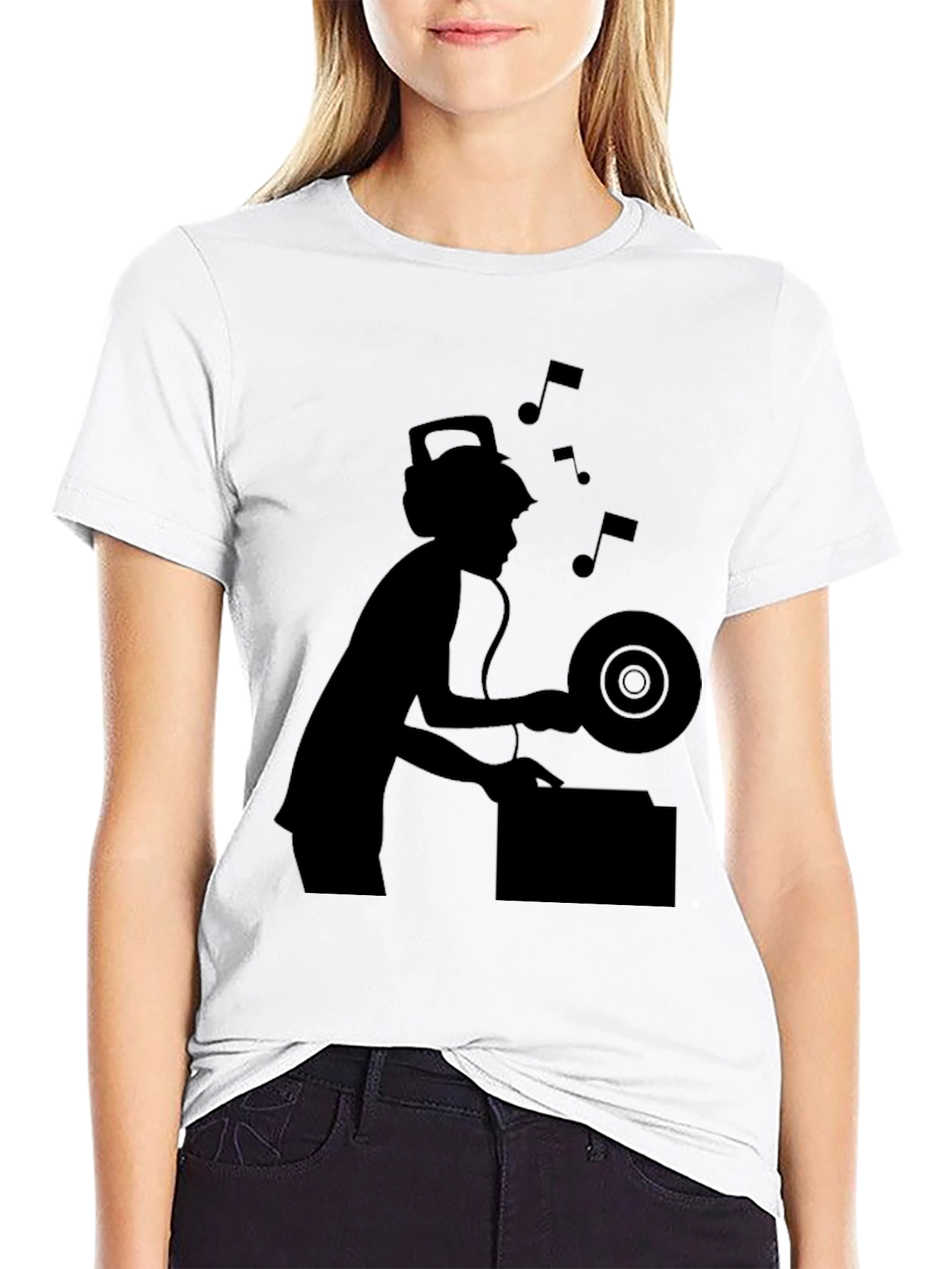 DJ Silhouette Graphic Tee - Black