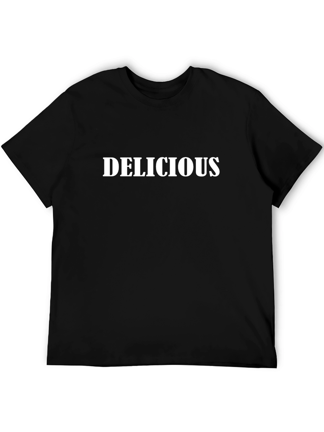 Delicious Graphic Tee - Black Cotton Comfort