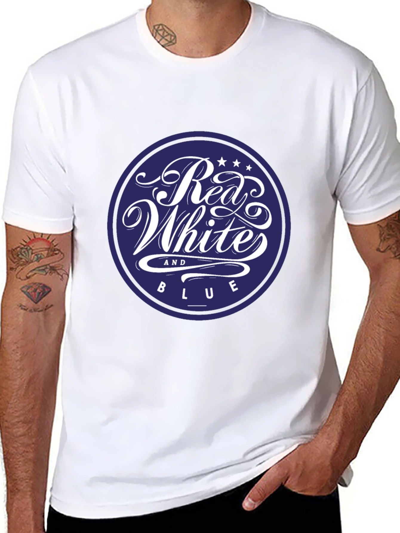 Red White and Blue Graphic Tee