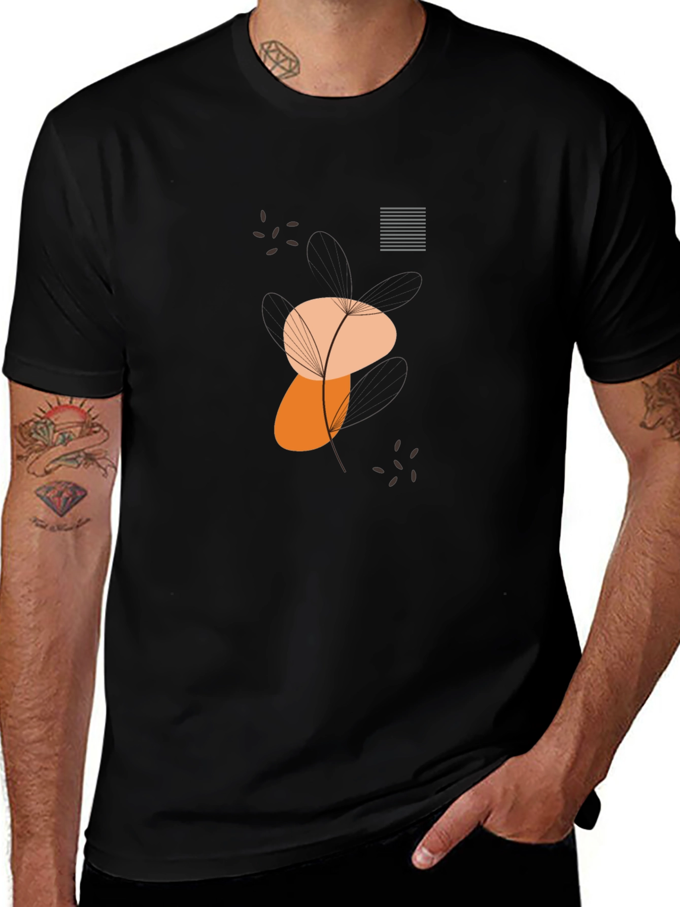 Modern Graphic Tee - Abstract Dandelion Design
