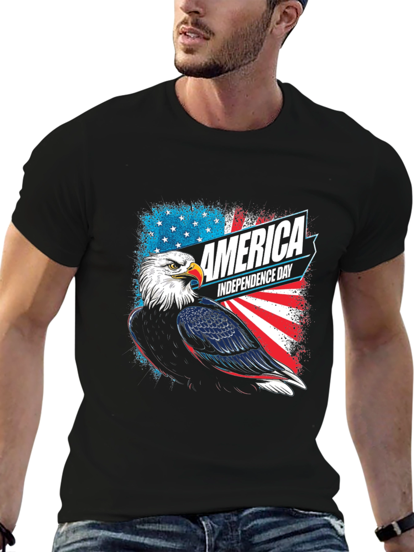 Patriotic Eagle Independence Day T-Shirt