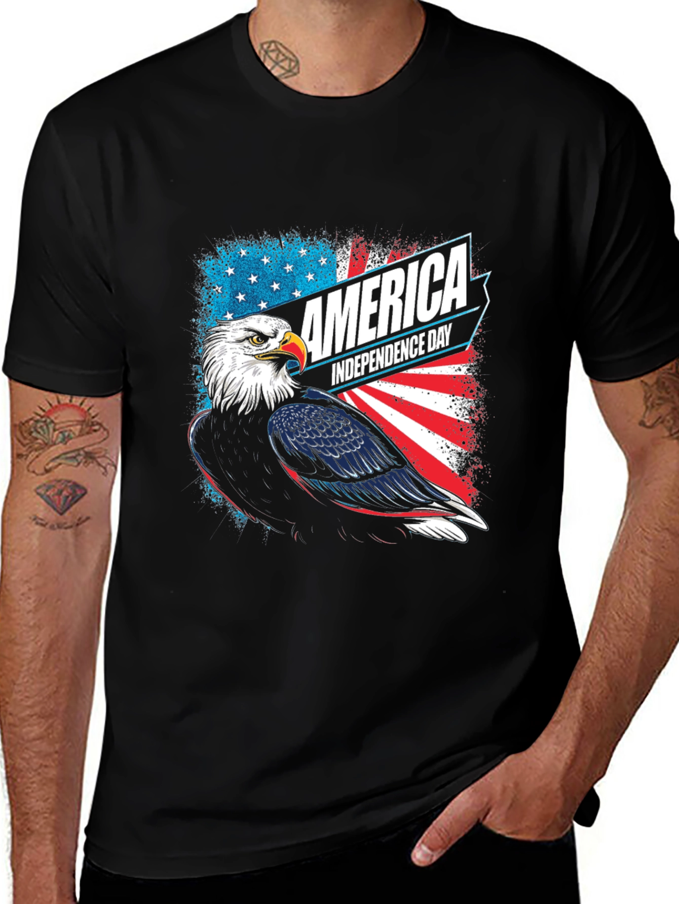 Patriotic Eagle Independence Day T-Shirt