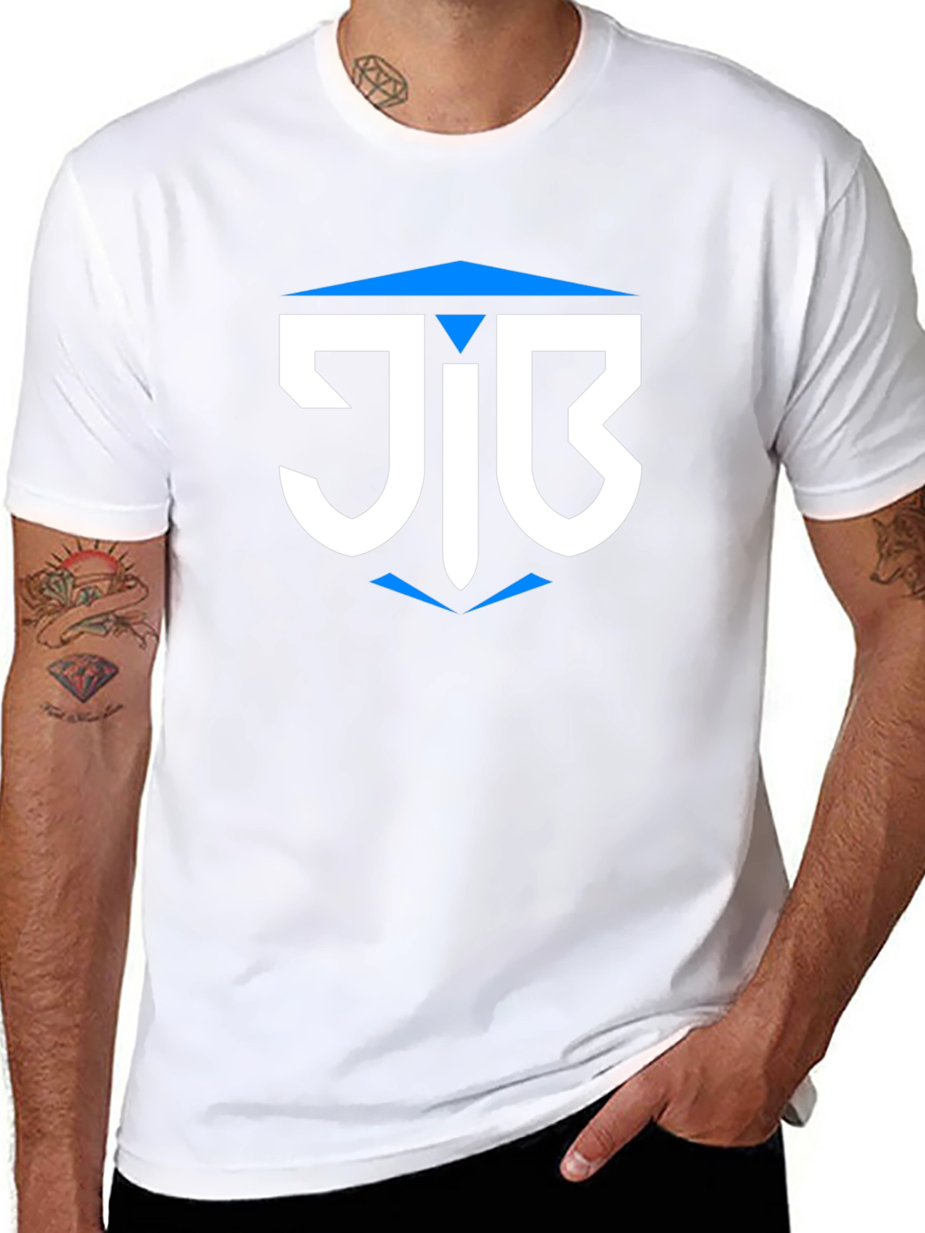 Geometric Logo Tee - Mens Black Graphic T-Shirt