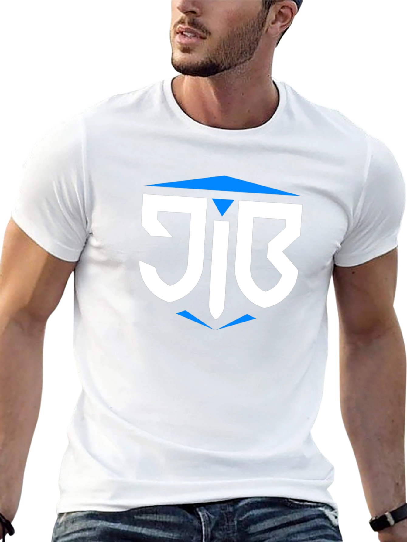Geometric Logo Tee - Mens Black Graphic T-Shirt