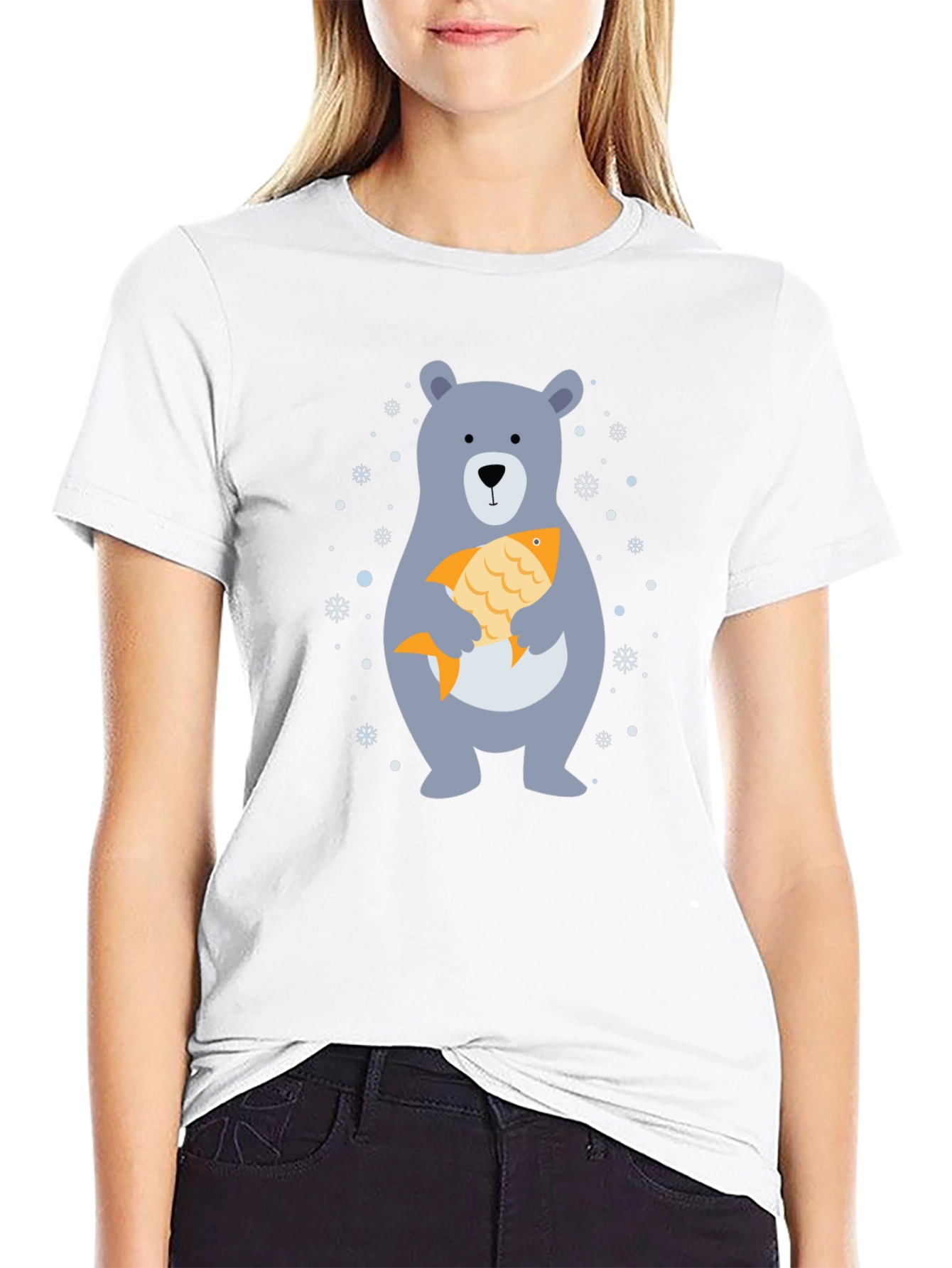 Bear Hugs Fish T-Shirt - Novelty Graphic Tee