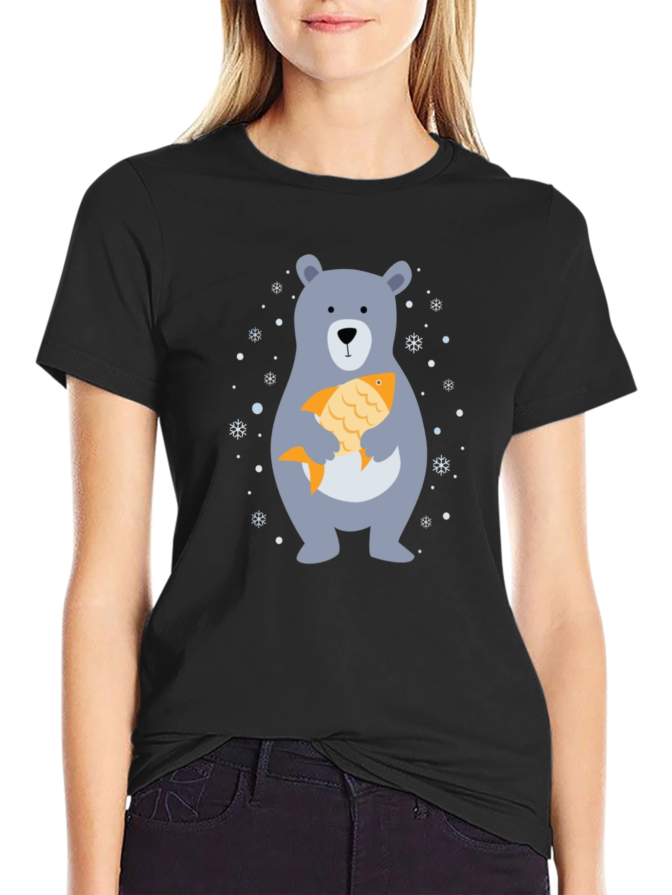 Bear Hugs Fish T-Shirt - Novelty Graphic Tee