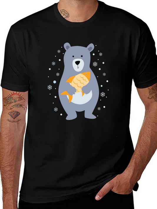 Bear Hugs Fish T-Shirt - Novelty Graphic Tee