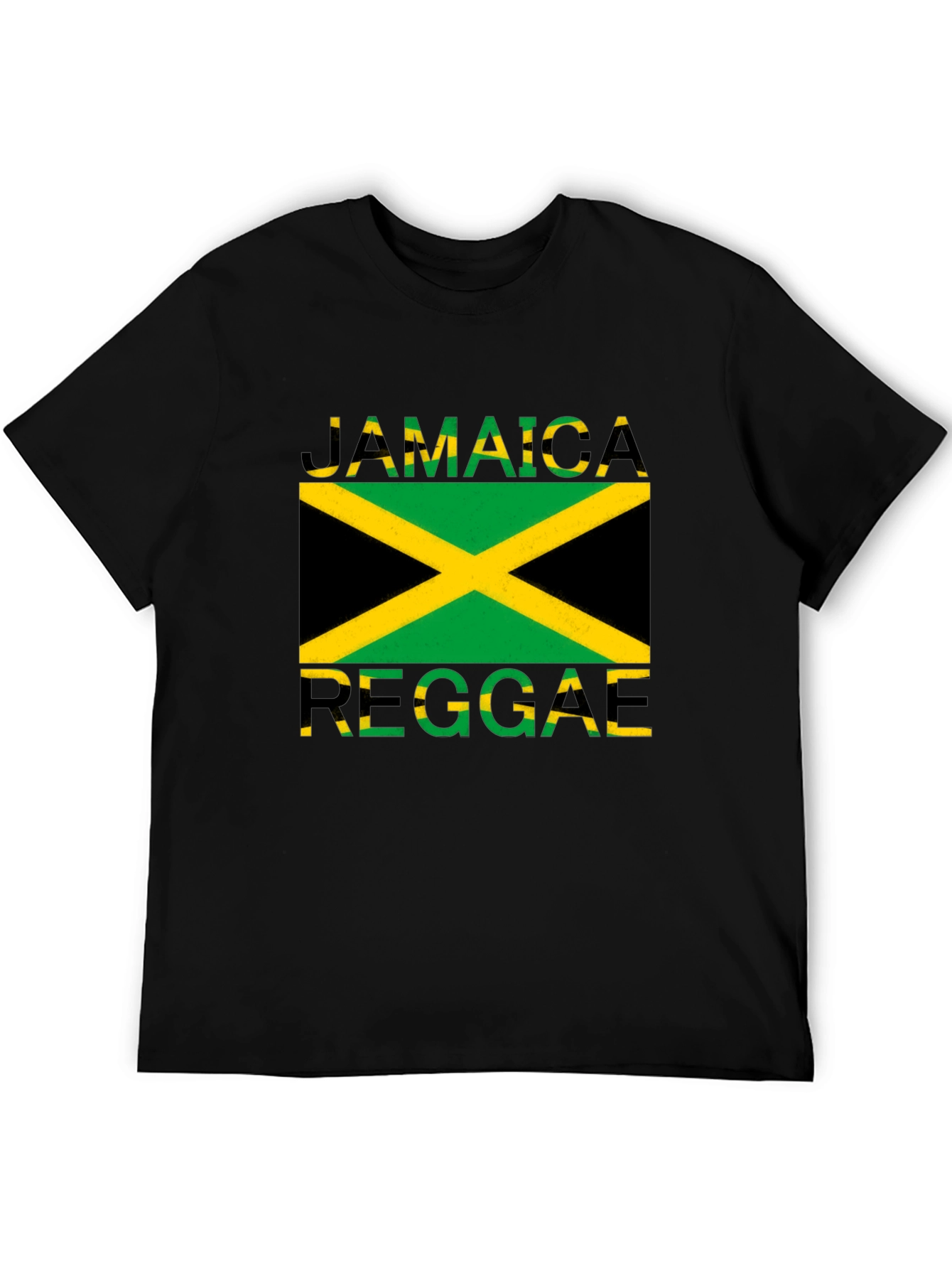 Jamaica Reggae Graphic Tee - Black Cotton T-Shirt