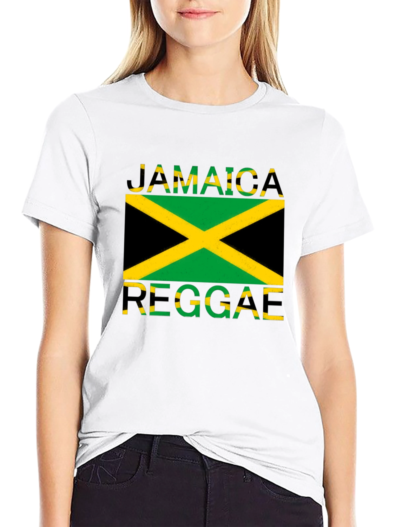 Jamaica Reggae Graphic Tee - Black Cotton T-Shirt