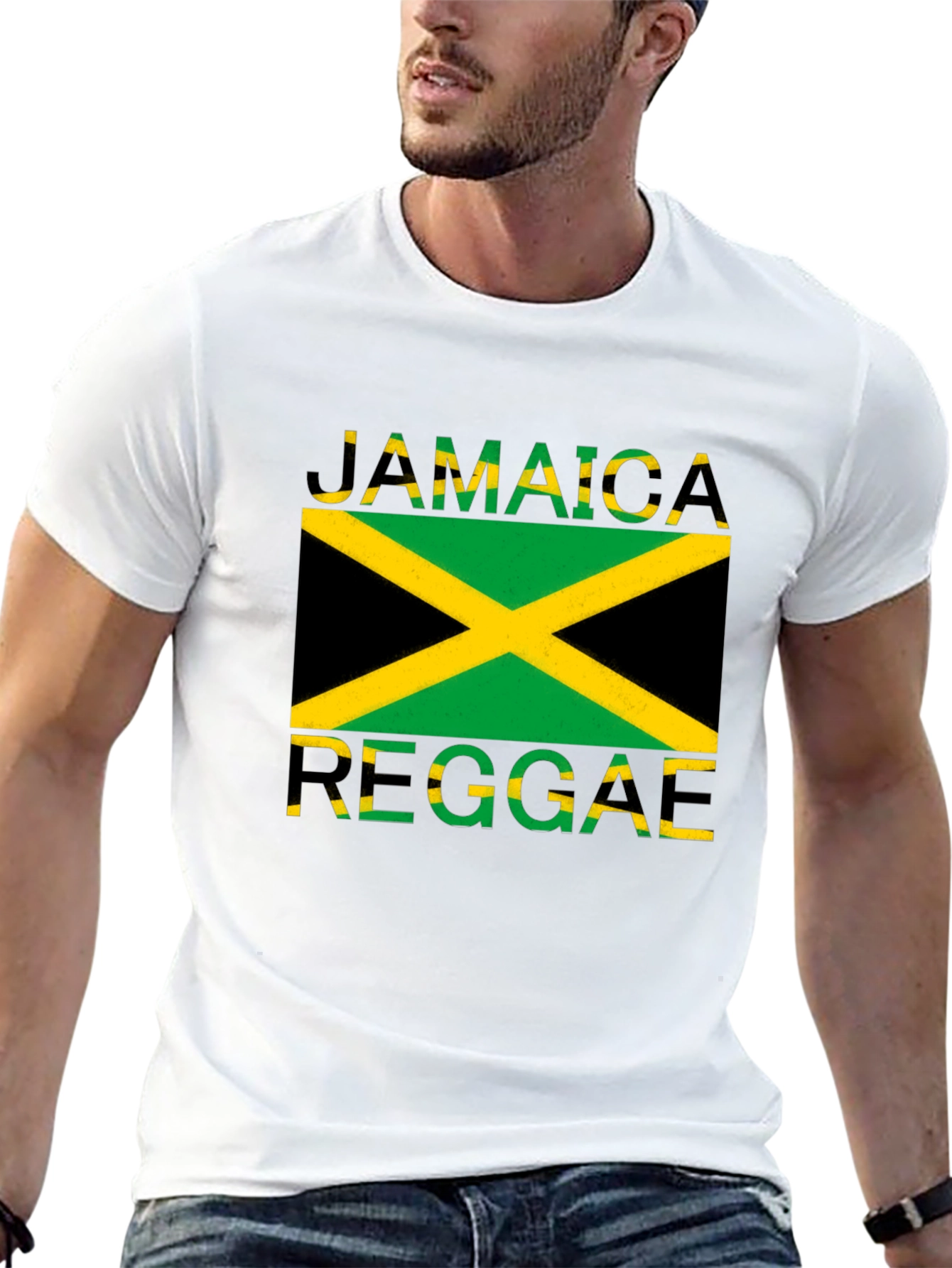 Jamaica Reggae Graphic Tee - Black Cotton T-Shirt