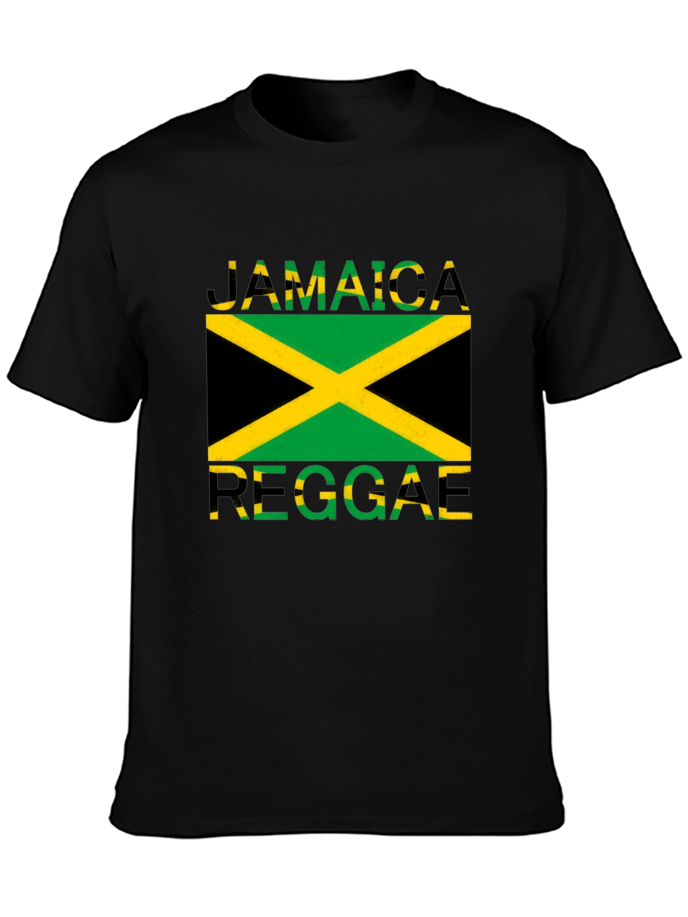 Jamaica Reggae Graphic Tee - Black Cotton T-Shirt