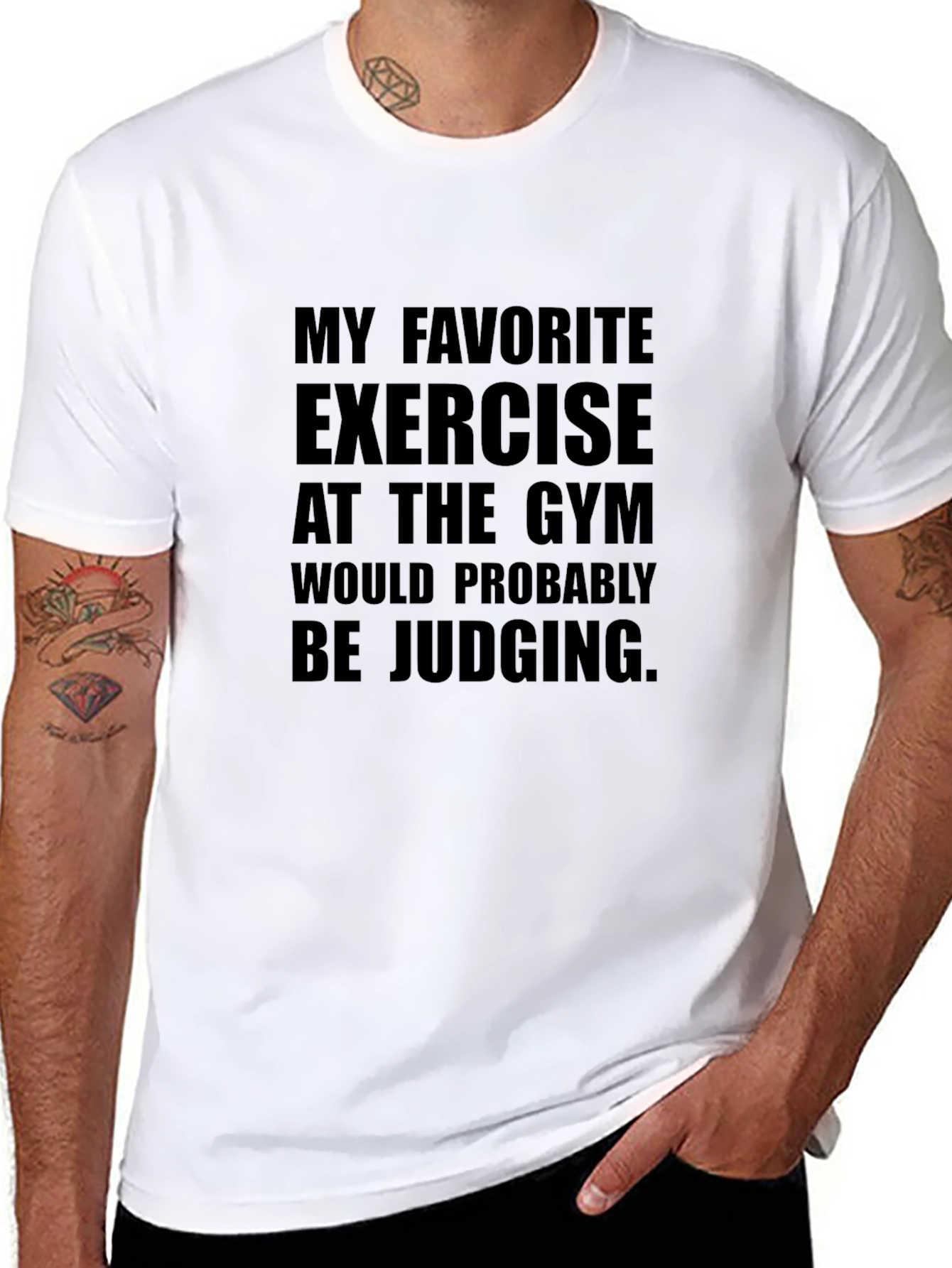 Funny Gym T-Shirt: My Favorite Exercise is Judging