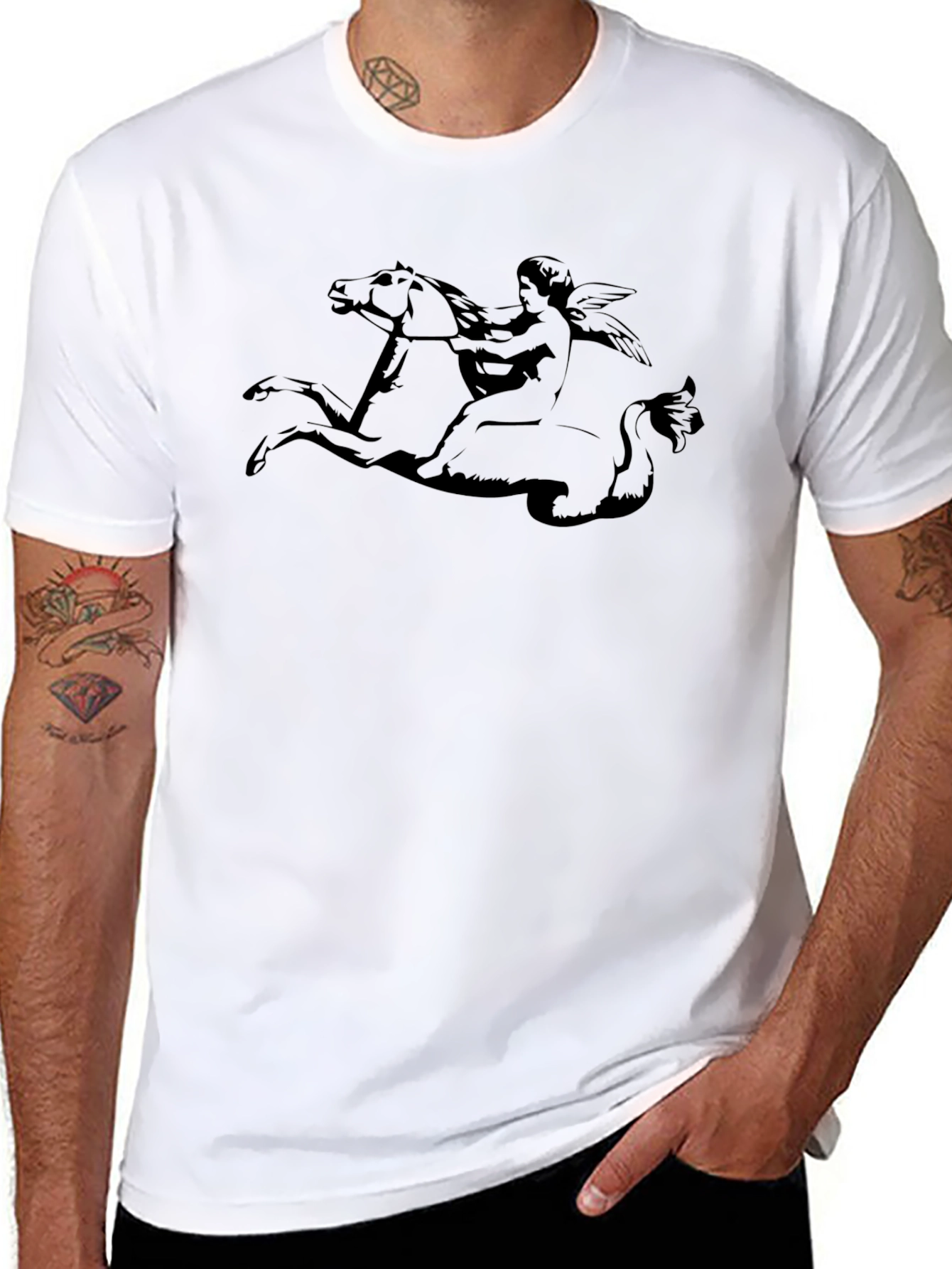 Mythical Creature Graphic Tee - Black