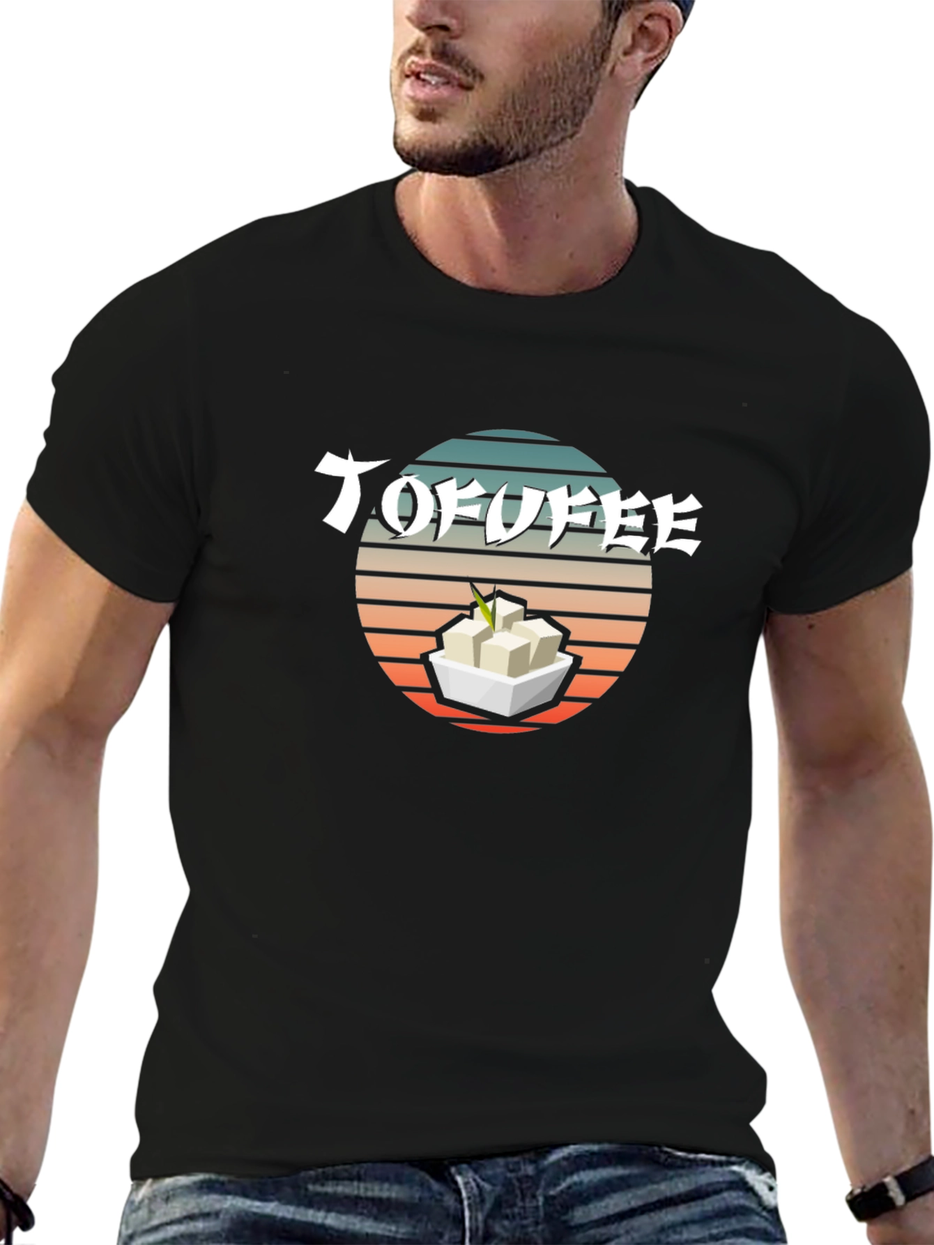 Tofu T-Shirt - Retro Sunset Design