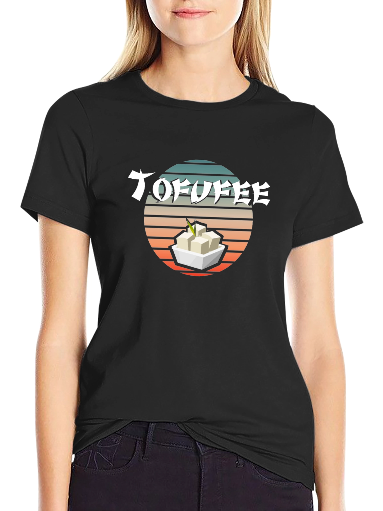 Tofu T-Shirt - Retro Sunset Design