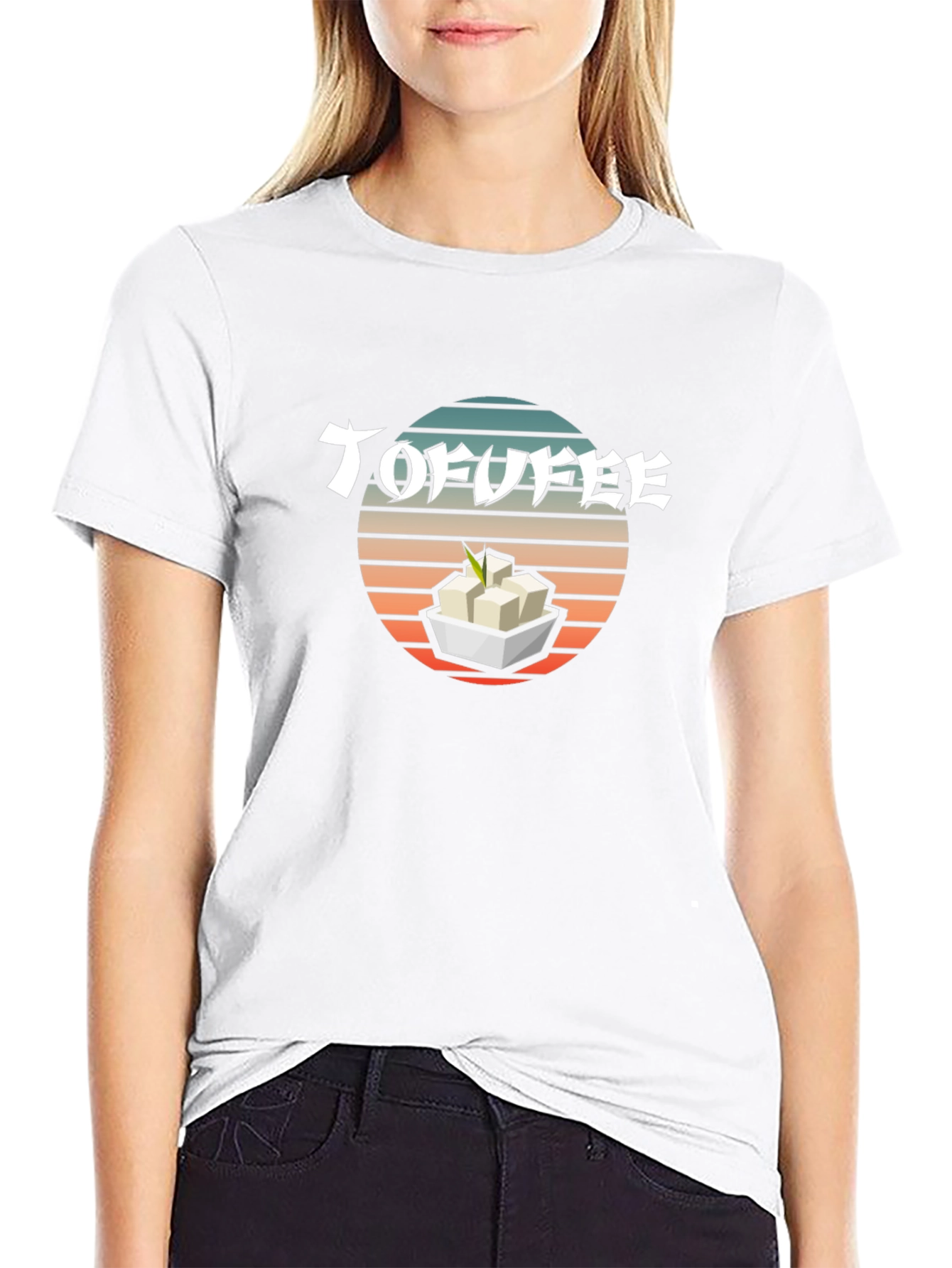 Tofu T-Shirt - Retro Sunset Design