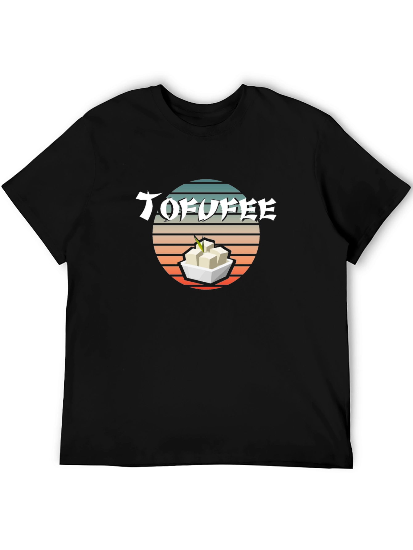 Tofu T-Shirt - Retro Sunset Design