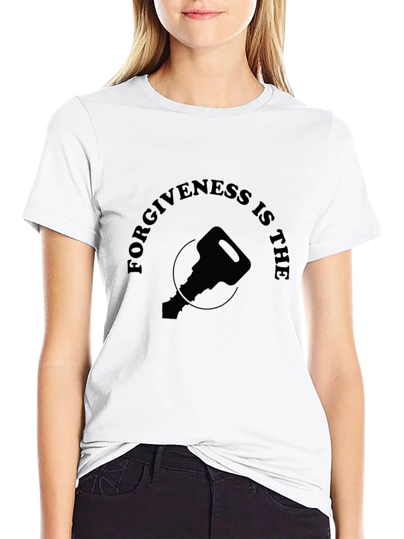 Forgiveness is Key - Black Graphic T-Shirt