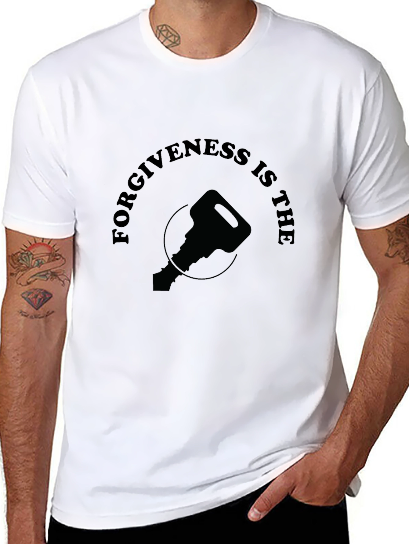 Forgiveness is Key - Black Graphic T-Shirt