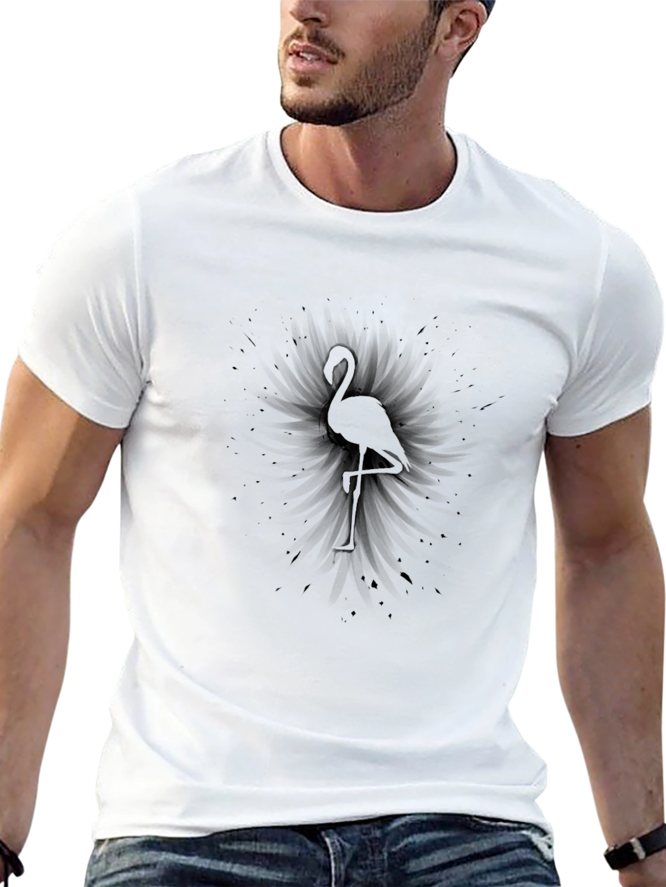 Black Flamingo Graphic Tee - Stylish Casual Wear