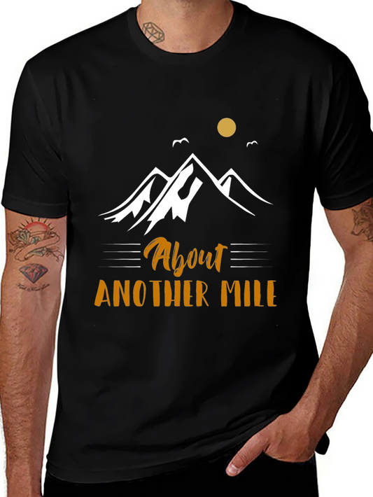 About Another Mile Black Graphic Tee