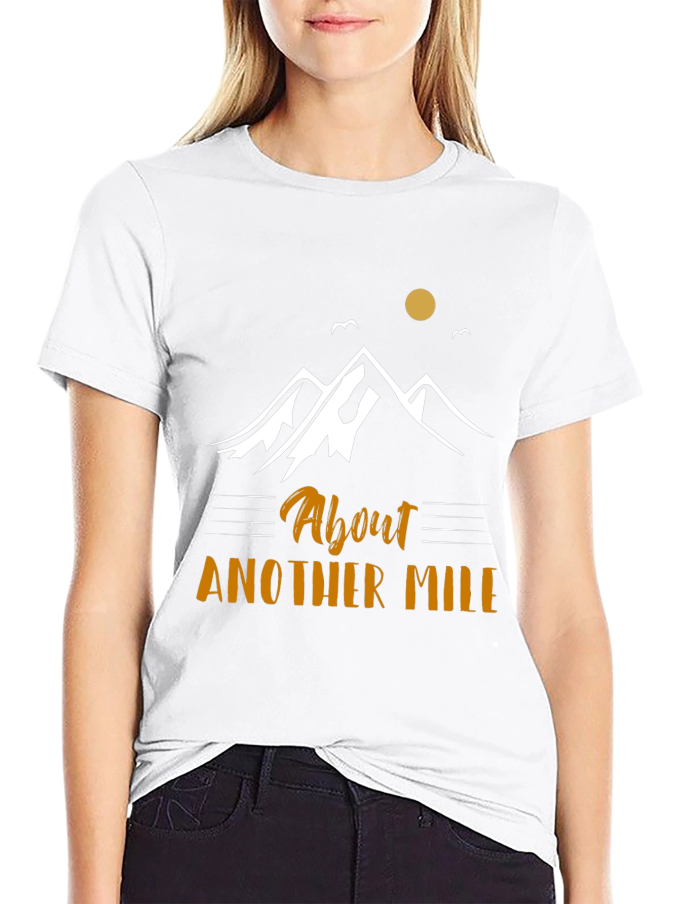 About Another Mile Black Graphic Tee