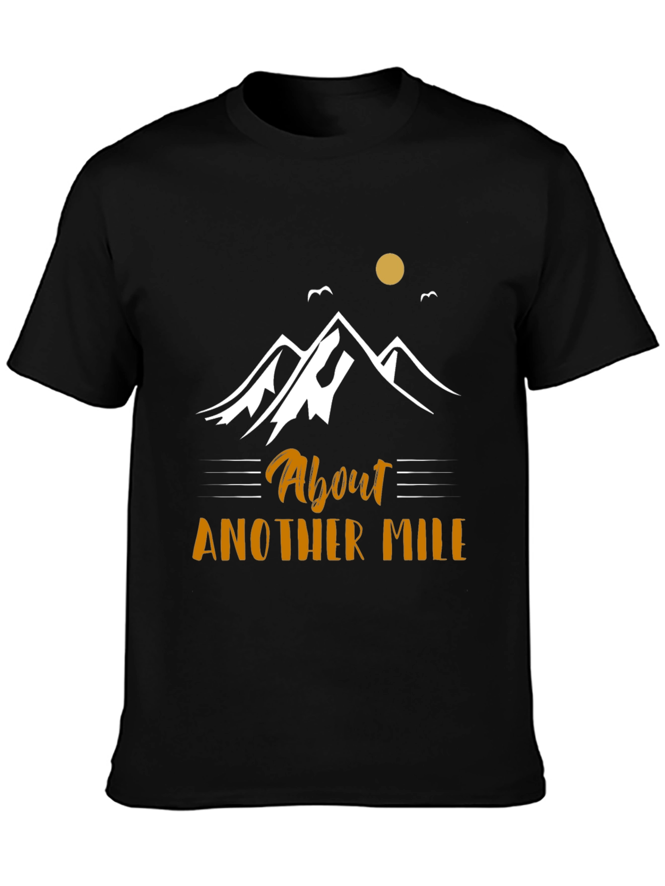About Another Mile Black Graphic Tee