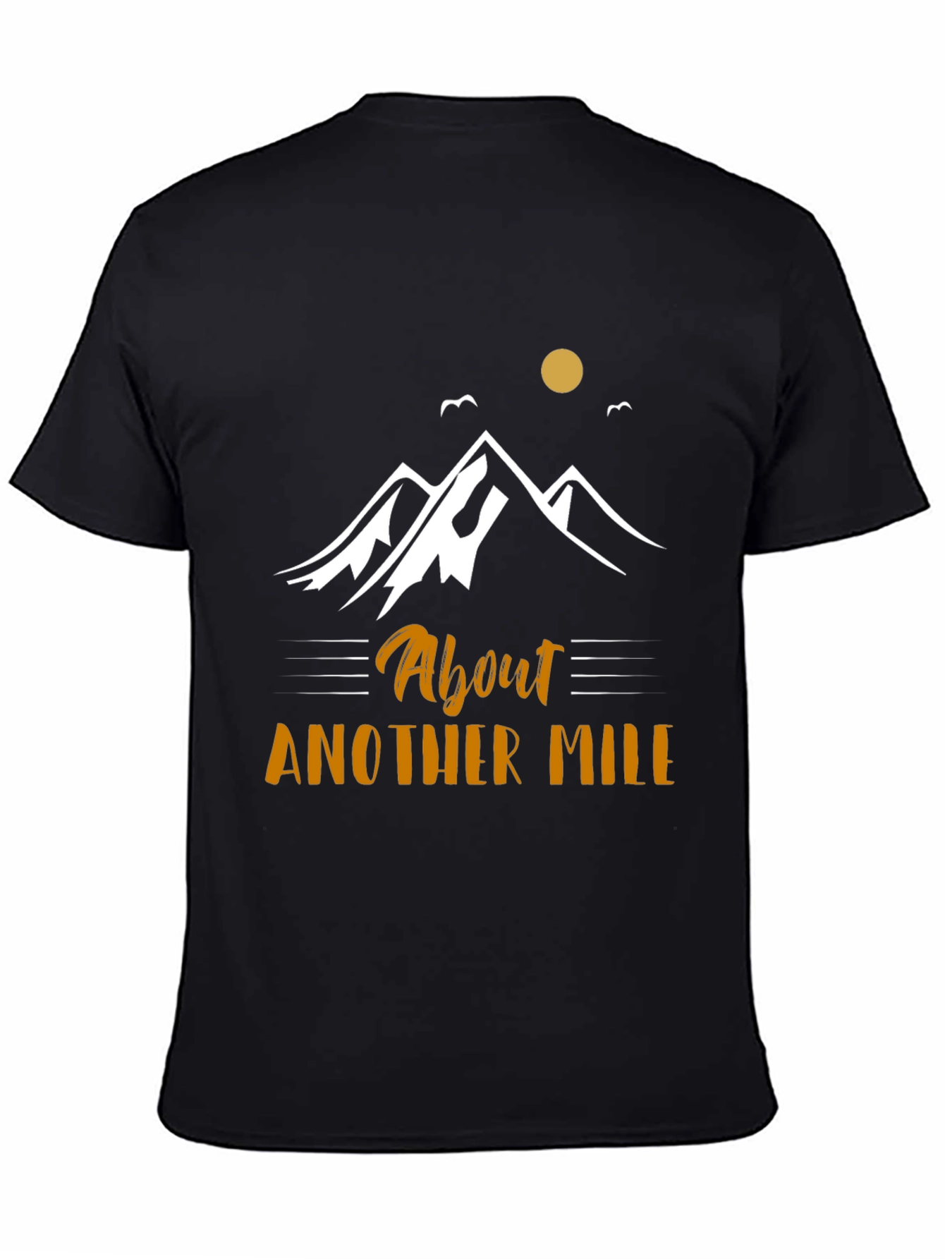 About Another Mile Black Graphic Tee