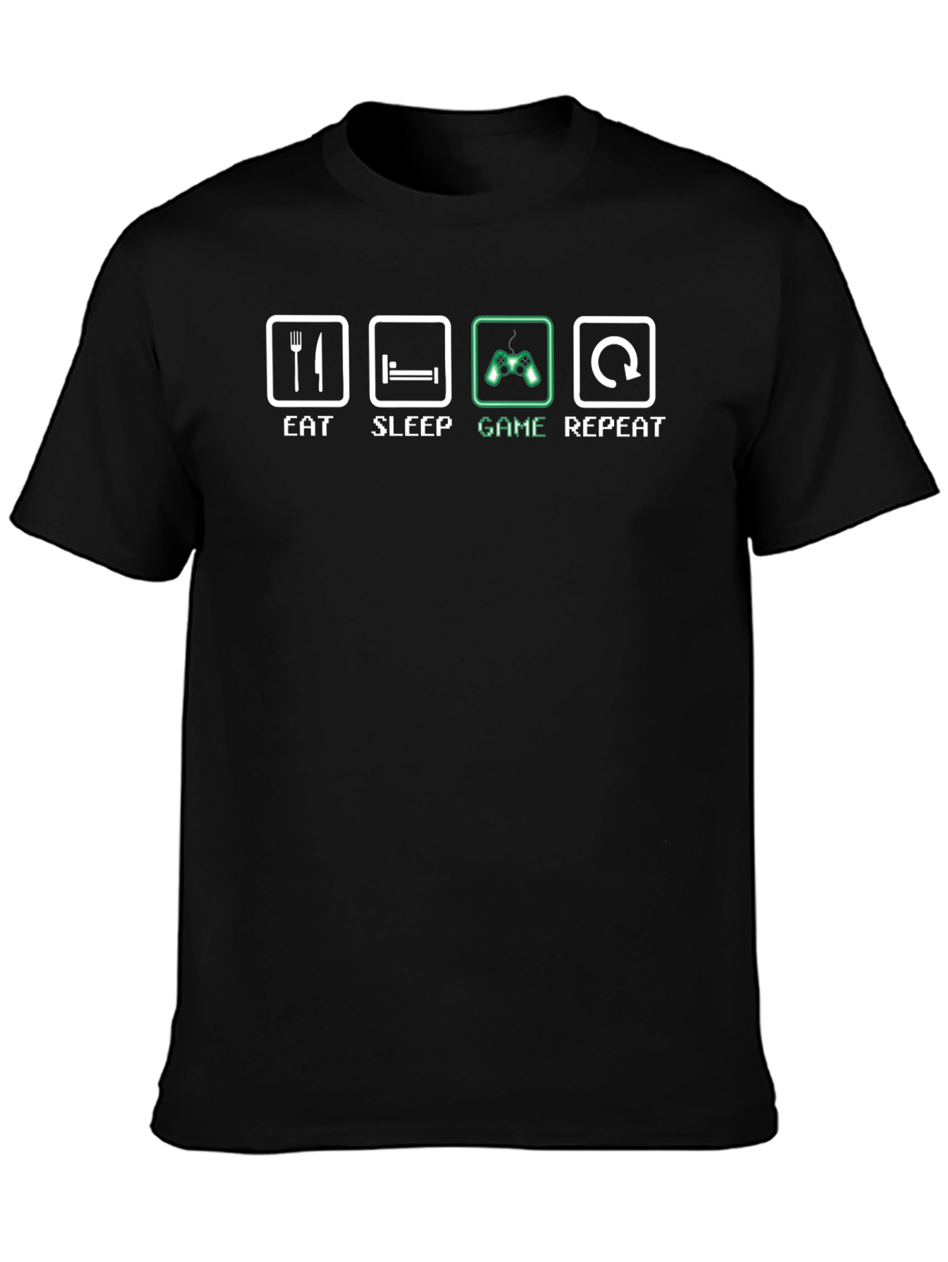 Eat Sleep Game Repeat Graphic Tee