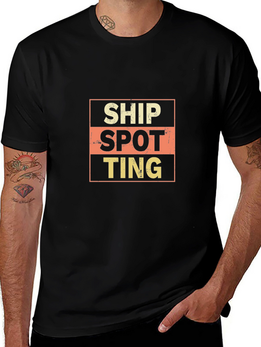 Ship Spotting Graphic T-Shirt - Classic Black Tee