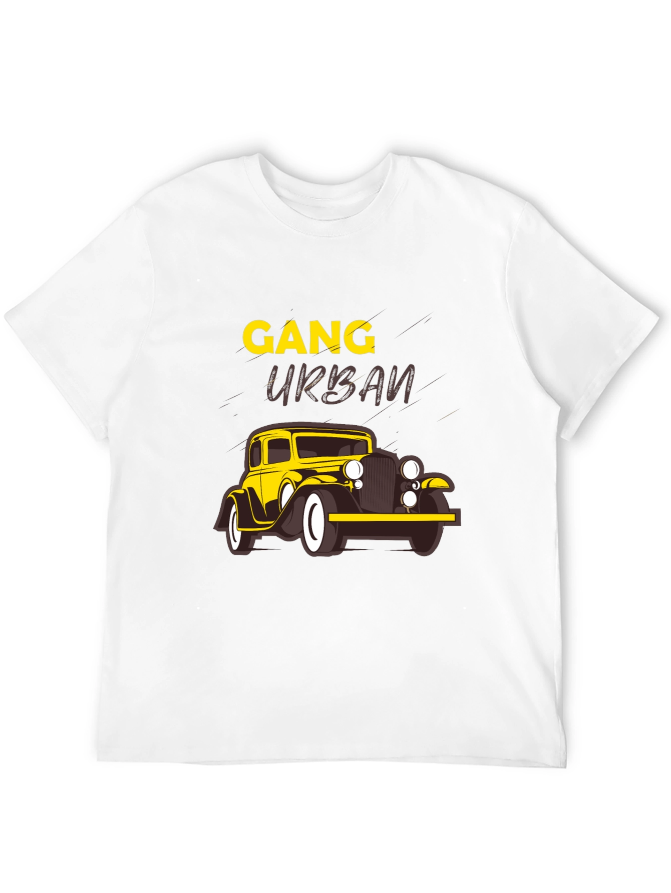 Gang Urban Graphic Tee - Black Cotton Blend T-Shirt